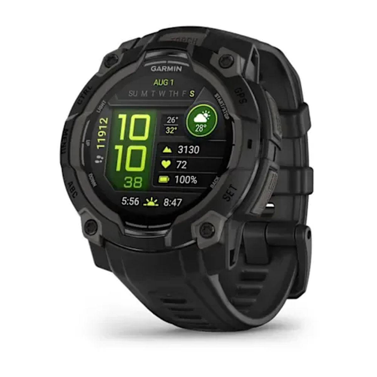 Garmin Instinct 3 – 45 mm, AMOLED – Black with Black Band
