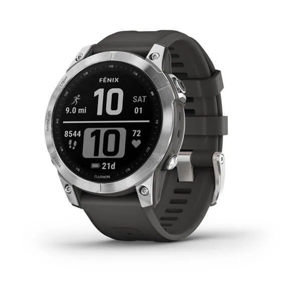 GARMIN Fenix 7 — Silver with Graphite Band