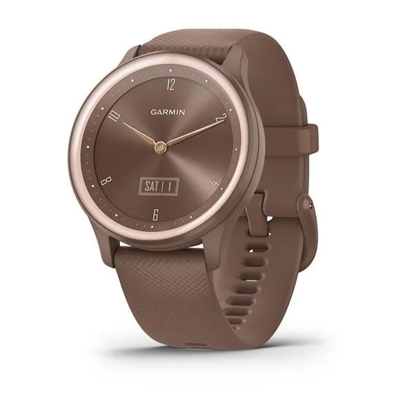 GARMIN Vivomove Sport — Cocoa Case with Peach Gold Accents