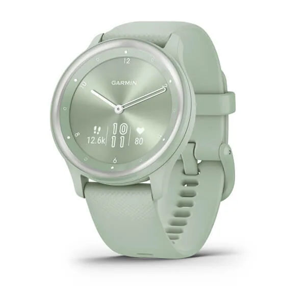 GARMIN Vivomove Sport — Cool Mint Case with Silver Accents