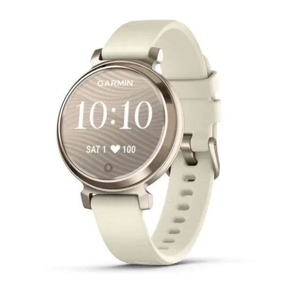 GARMIN Lily 2 — Cream Gold with Coconut Silicone Band