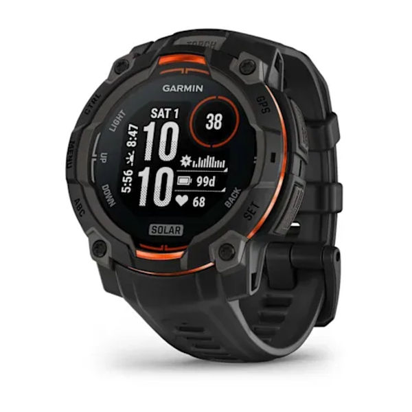 GARMIN Instinct 3 – 45 mm, Solar – Black with Black Band