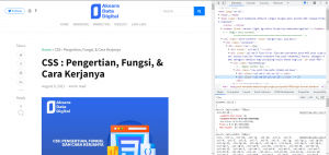 Tampilan HTML dari Blog Aksara Data