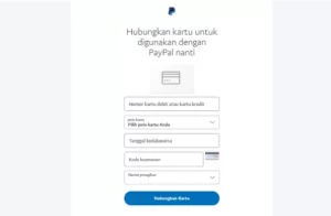 cara menghubungkan paypal dengan kartu debit