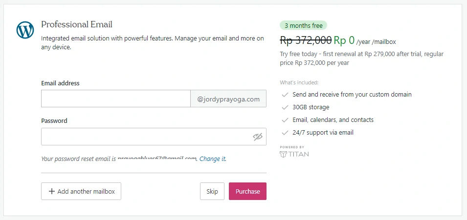 custom domain WordPress