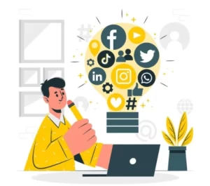Content Planner Sedang Membuat Content Marketing.
