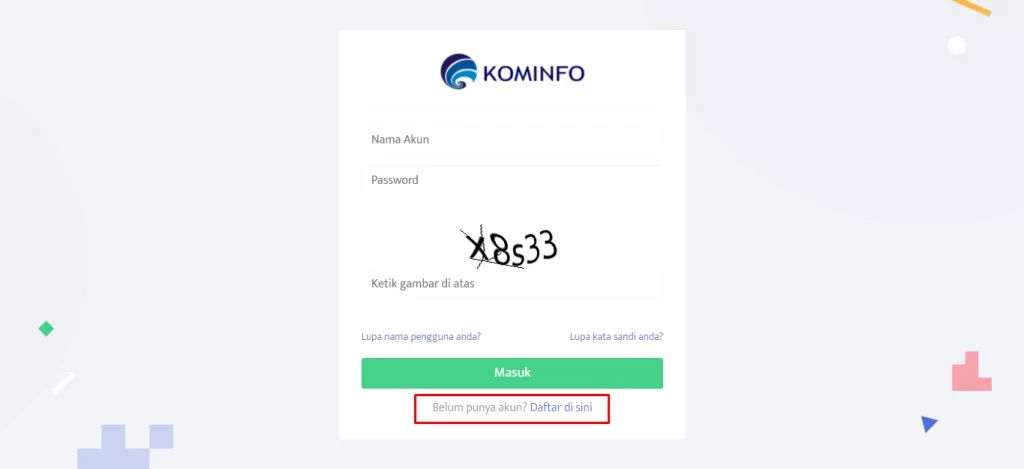 Pendaftaran Akun untuk Membuat Situs dengan Ekstensi GO.ID