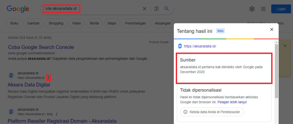 cara cek umur domain