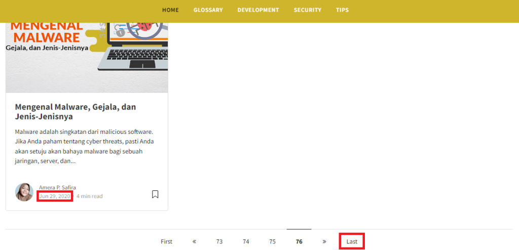 cara cek umur domain dari postingan pertama
