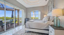 Beautiful Double Bed Covered in White and Black Bedding