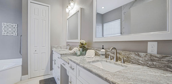 Modern White Marble Top Bathroom 