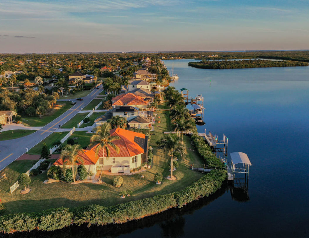 Aerial Street View Of Sunset Manor