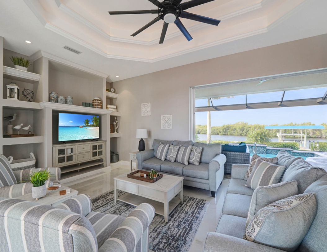 Modern Monochromatic Living Room