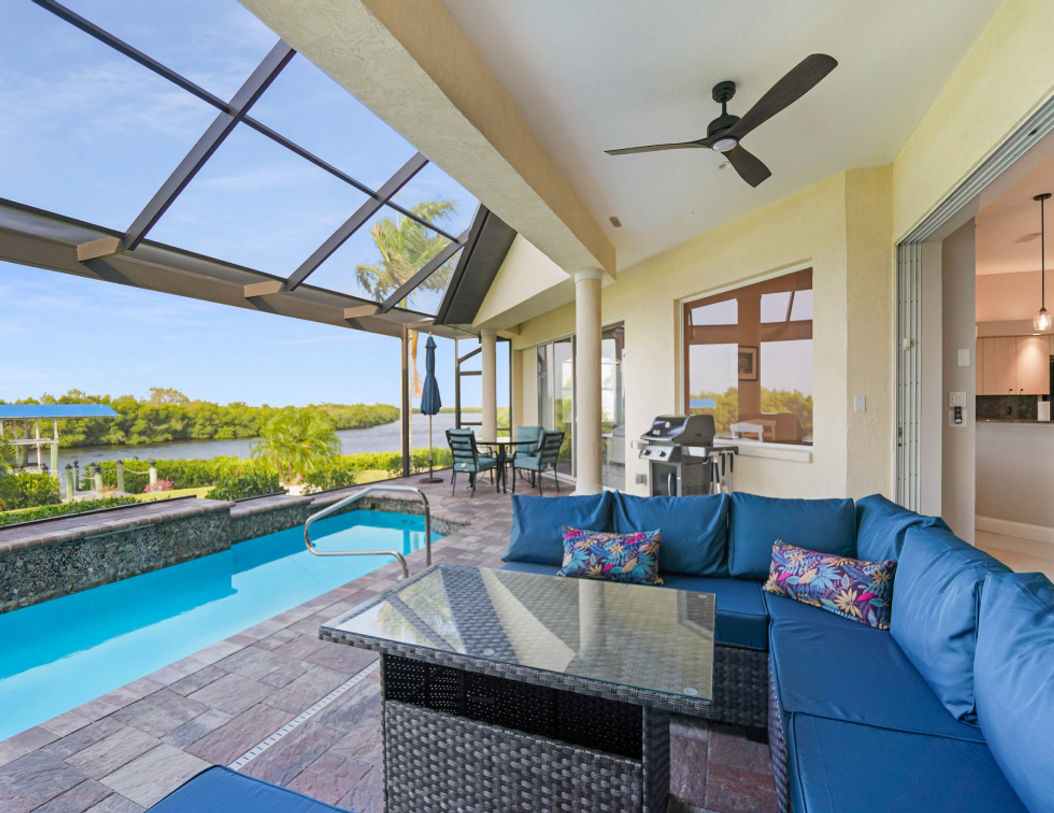 Modern Pool With Outdoor Chaise Lounge