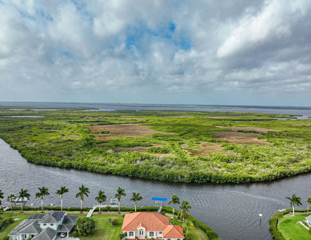 Aerial Scenic Waterfront View