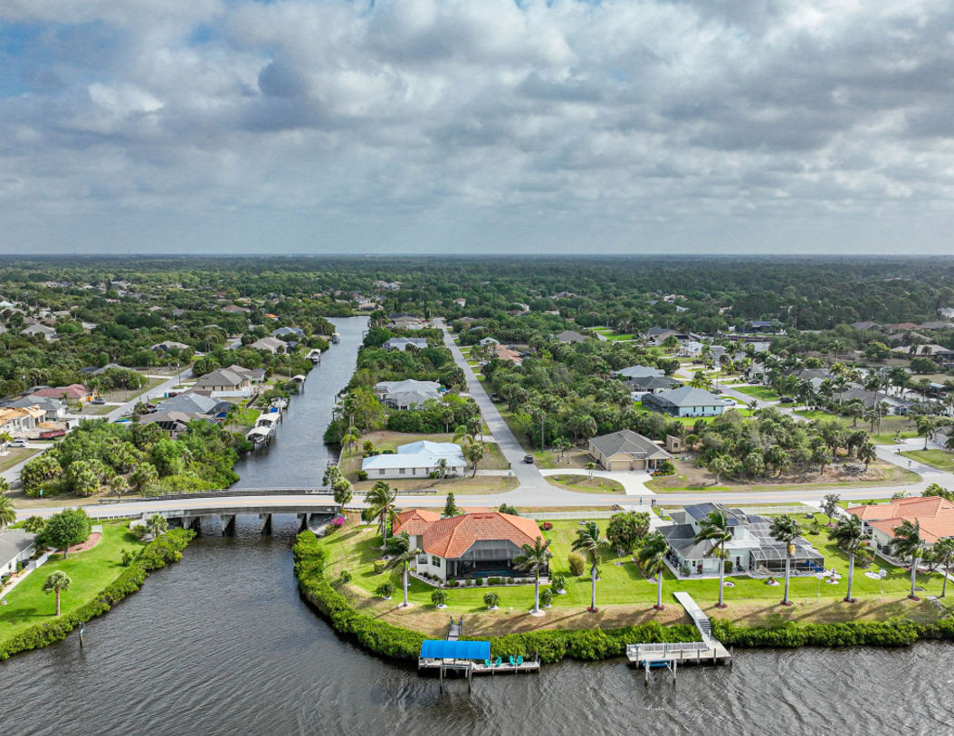 Aerial View Of Sunset Manor Port Charlotte and Nearby Areas
