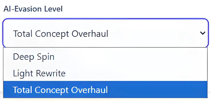 AI-Evasion Level Selector