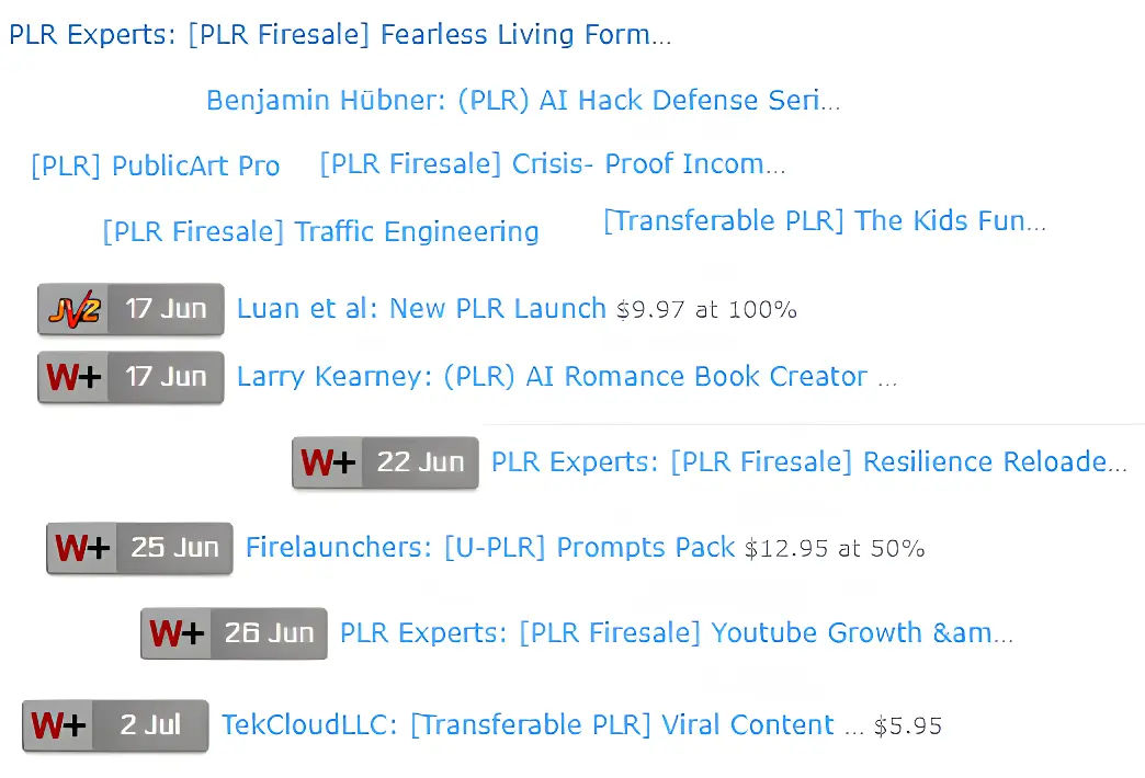 PLR Launches