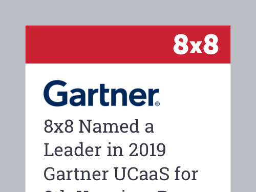 8x8 Named a Leader in 2019 Gartner UCaaS Magic Quadrant for 8th Year in a row