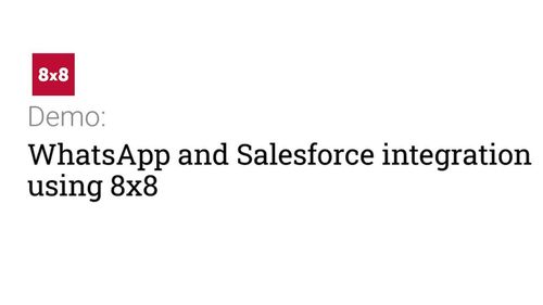 WhatsApp is used by more than 2 billion users worldwide, and the 8x8 Chat Apps API makes it easy to connect with them. You can do so using one API, the out of the box integration, or through the portal. In this video, you’ll see how to message with customers who use WhatsApp using the Salesforce integration.