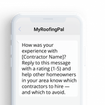 SMS screenshot - MyRoofingPal