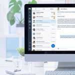 8x8 Work App chat and conversation screen displayed on a desktop.