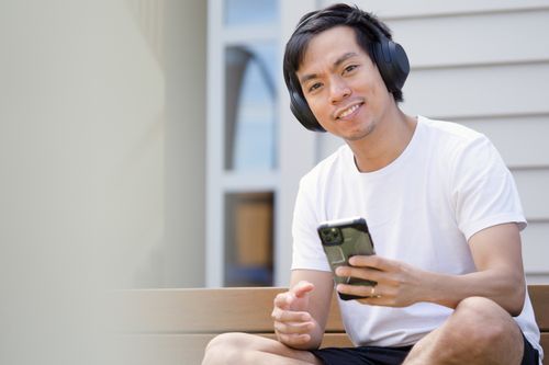 A man with a headset