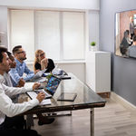 Accountants using video conferencing communication tools