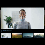 Gif: Changing virtual backgrounds in video meetings