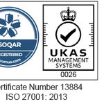 Logo for Alcumus ISOQAR Certification for UKAS management systems