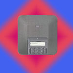 Image of a Cisco 7832 VoIP conference phone with colorful background