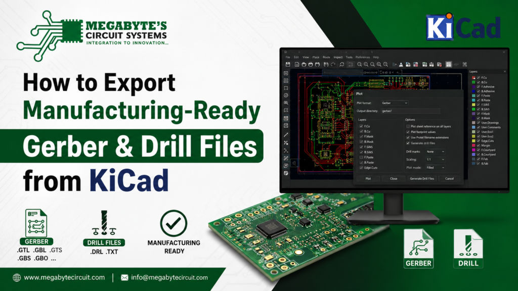 How to Export Manufacturing-Ready Gerber & Drill Files from KiCad