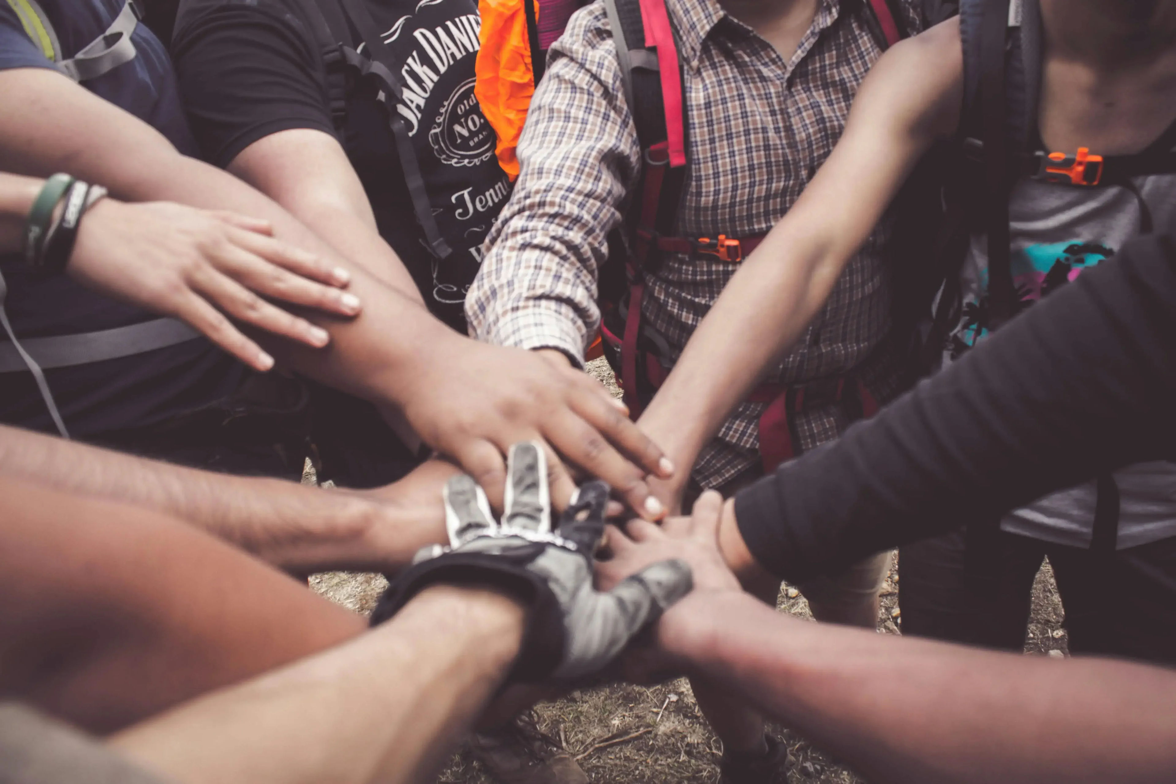 Community hands together