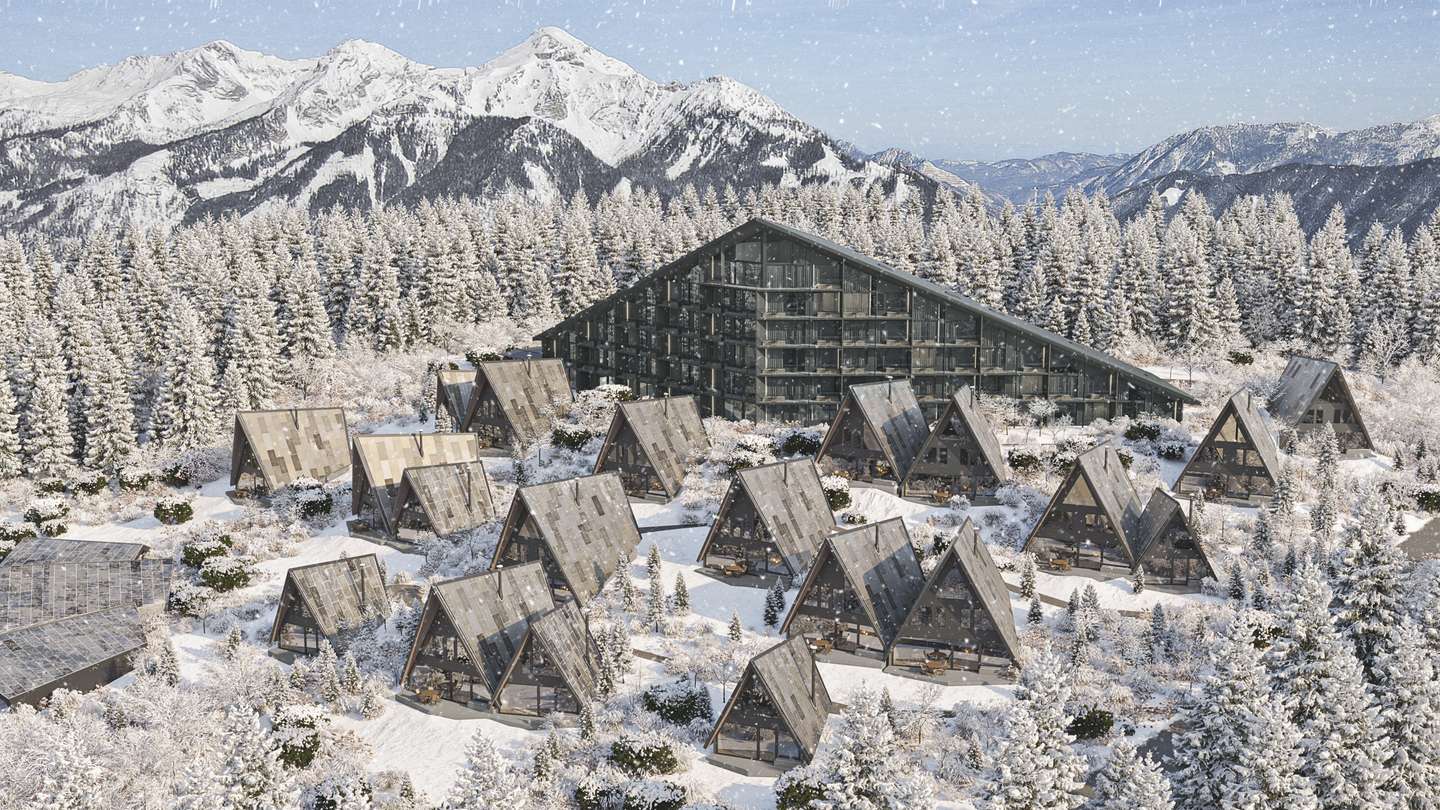 Ferienwohnung in Österreich: Blick auf das TRIFORÊT alpin.resort