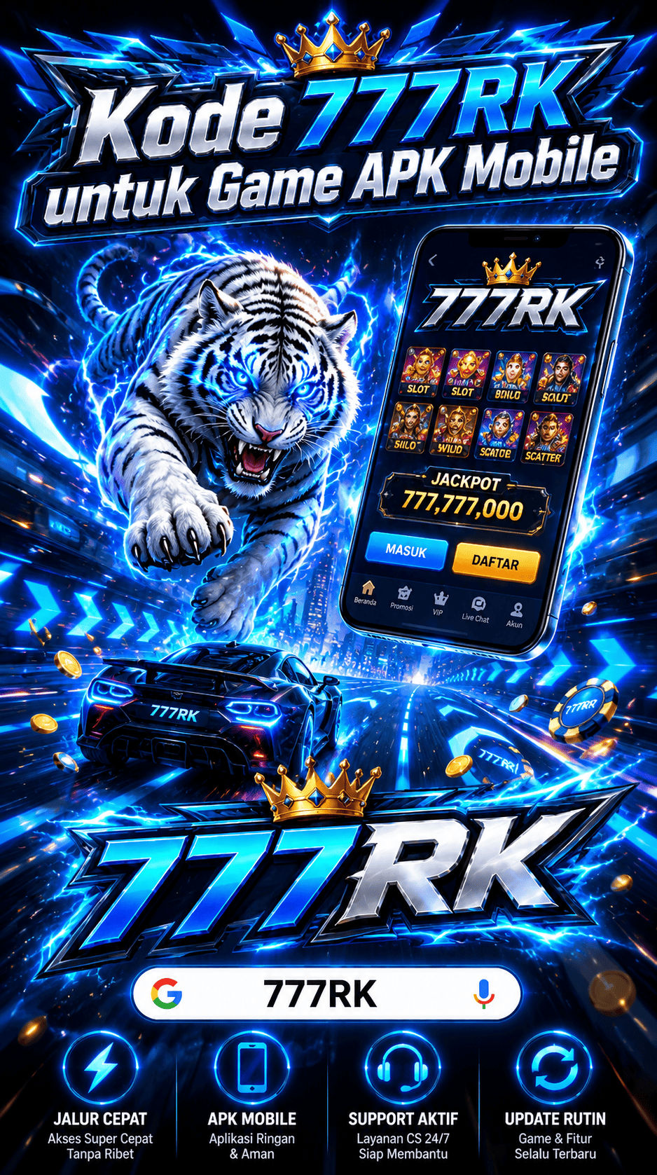 Pratinjau antarmuka 777RK — aplikasi APK resmi Android v2.0.3
