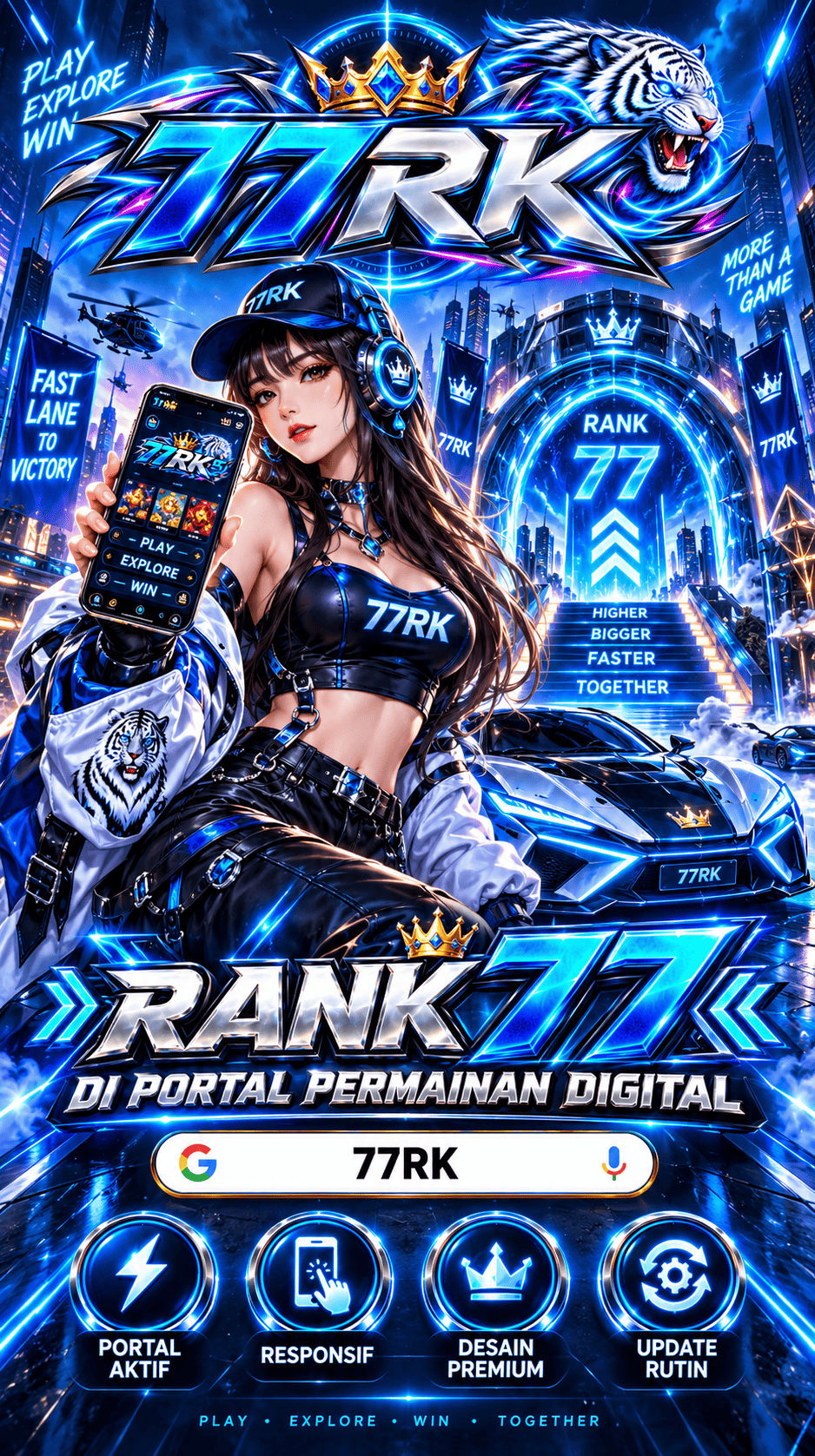 Galeri pratinjau visual 77RK build APK resmi terbaru