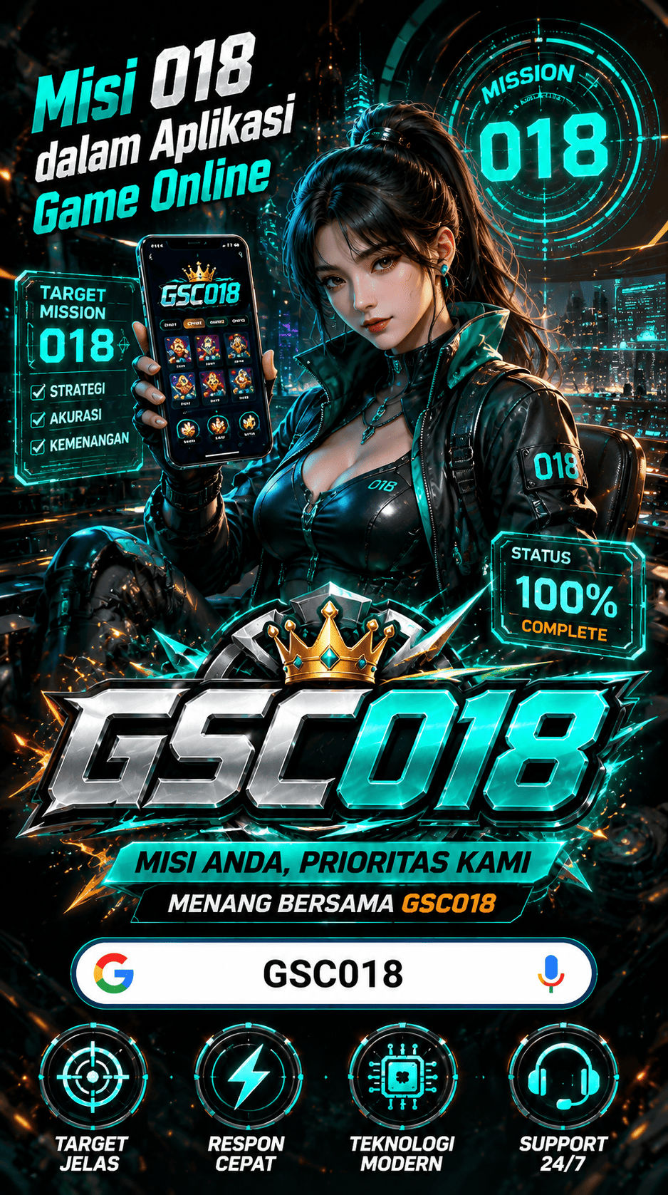 Galeri pratinjau visual GSC018 build APK resmi terbaru