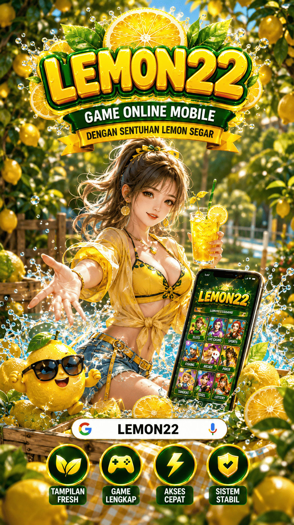 Pratinjau antarmuka LEMON22 — aplikasi APK resmi Android v2.0.3