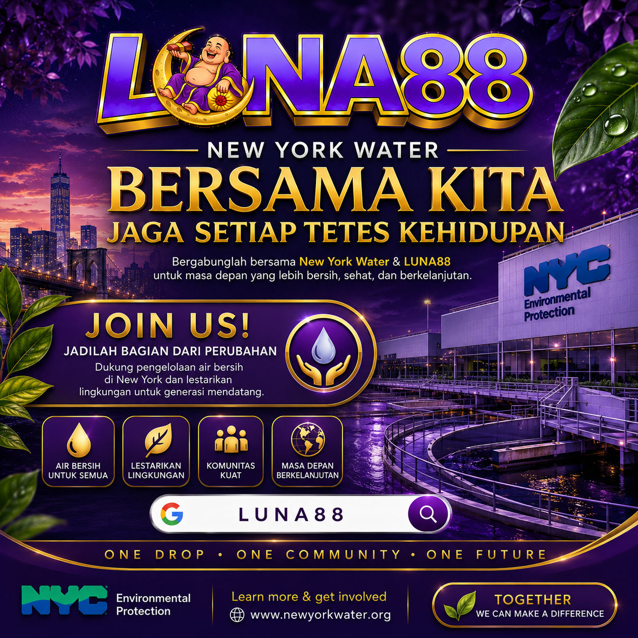 Banner ajakan bergabung New York Water