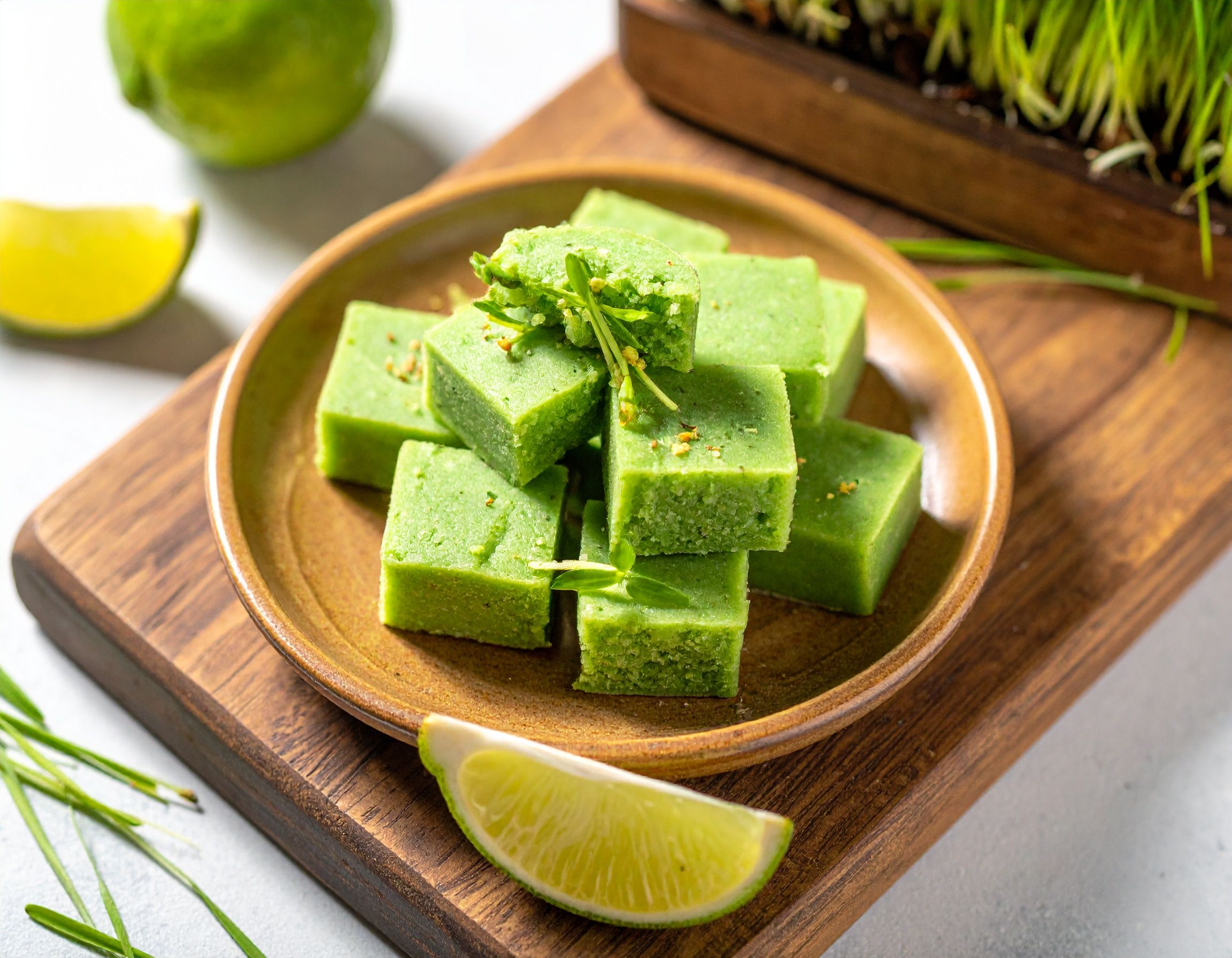 Wheatgrass Lime Energy Bites
