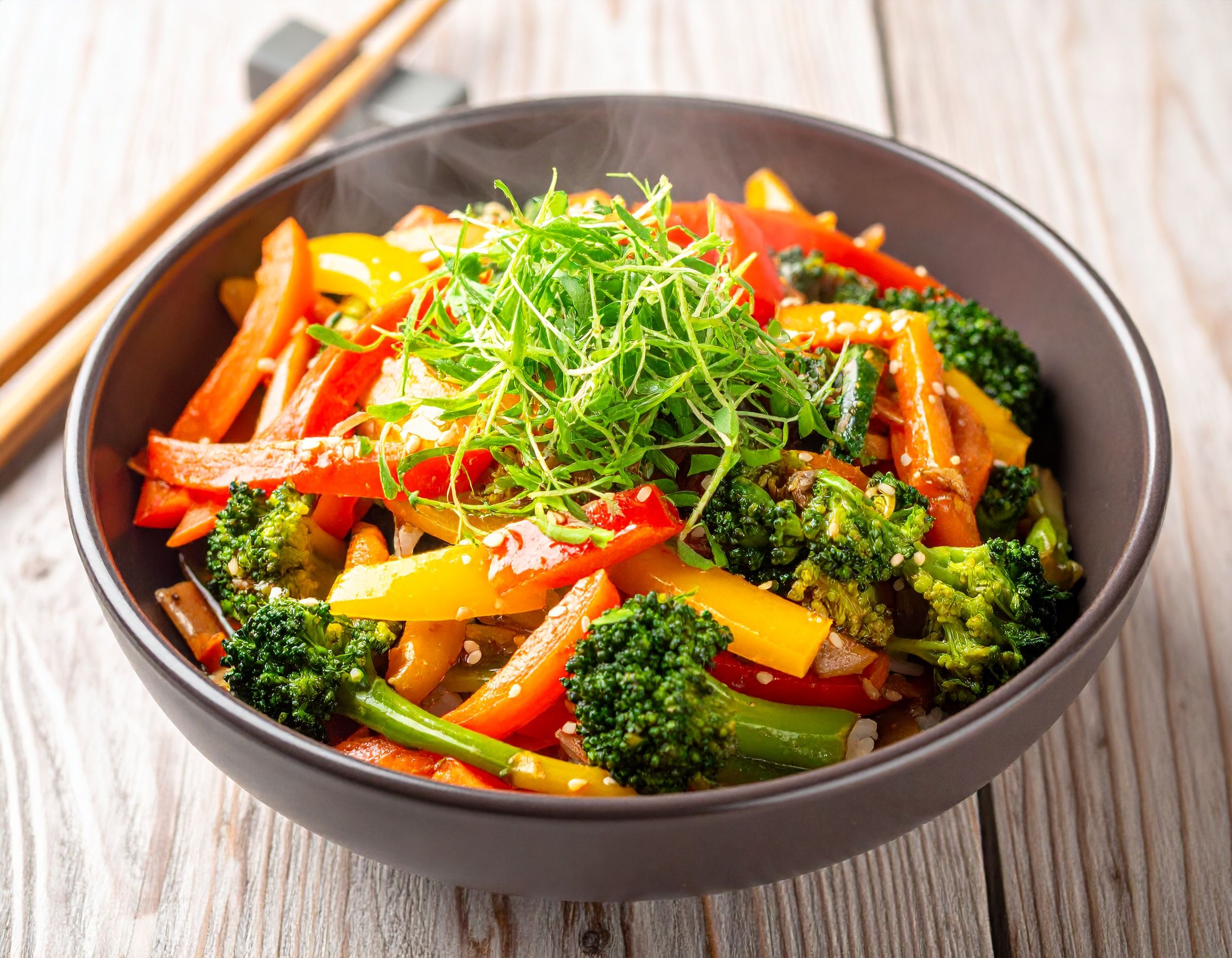 Wheatgrass Stir-Fry Finish