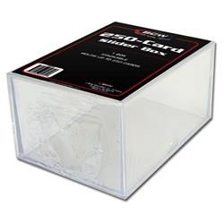 BCW Diversified BCDSB250 2 Piece Slider Box&#44; Clear - 250 Count