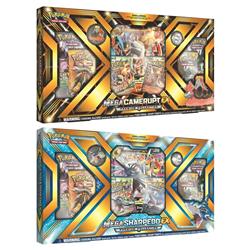 The Pokemon International PKU80279 Pokemon Mega Camerupt Or Sharpedo-EX Box