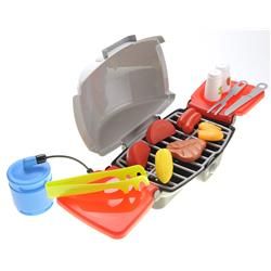 AZImport PS4070 Portable Gas Grill for Outdoor Barbecue with Detachable Propane Tank&#44; Pretend BBQ Play Set