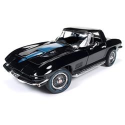 American Muscle AME1099 1967 Chevrolet Corvette Convertible - Tuxedo Black