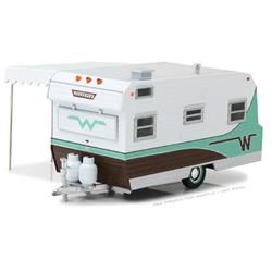 B2bBreplicas GRE18430-B 1964 Winnebago 216 Travel Trailer Hitch - Rubber Tires
