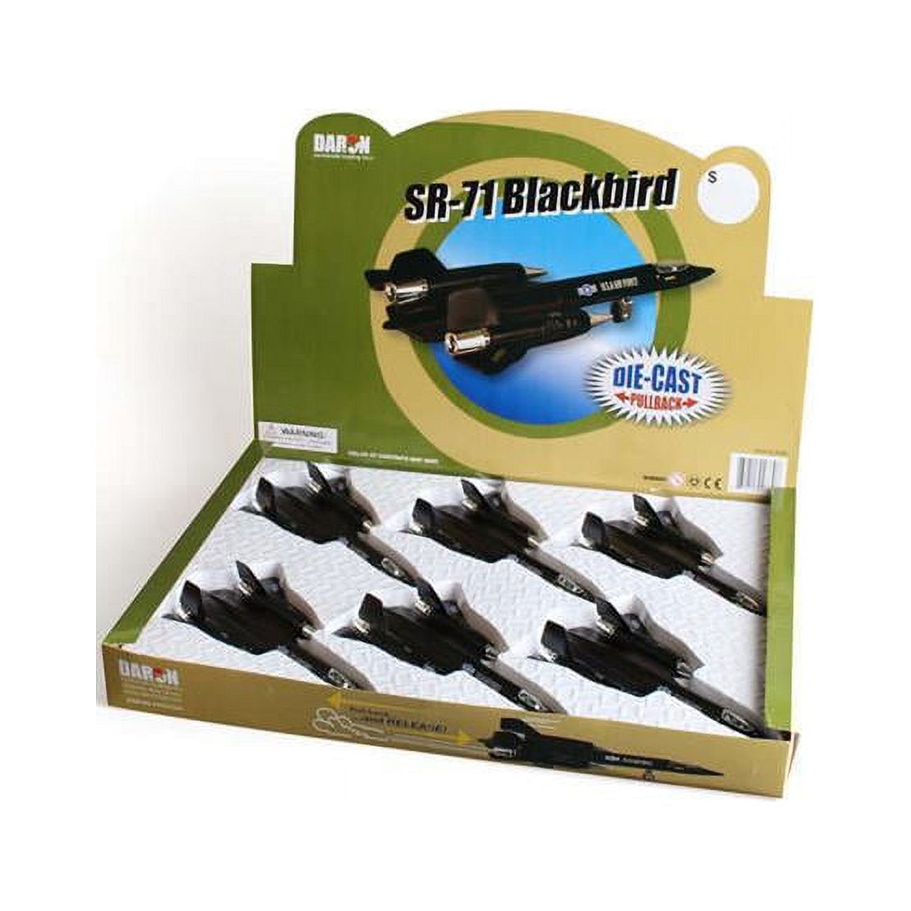 Diecast Pullbacks PMT51320 SR-71 Blackbird Pullback Assortment In Counter Display&#44; 6 Pieces
