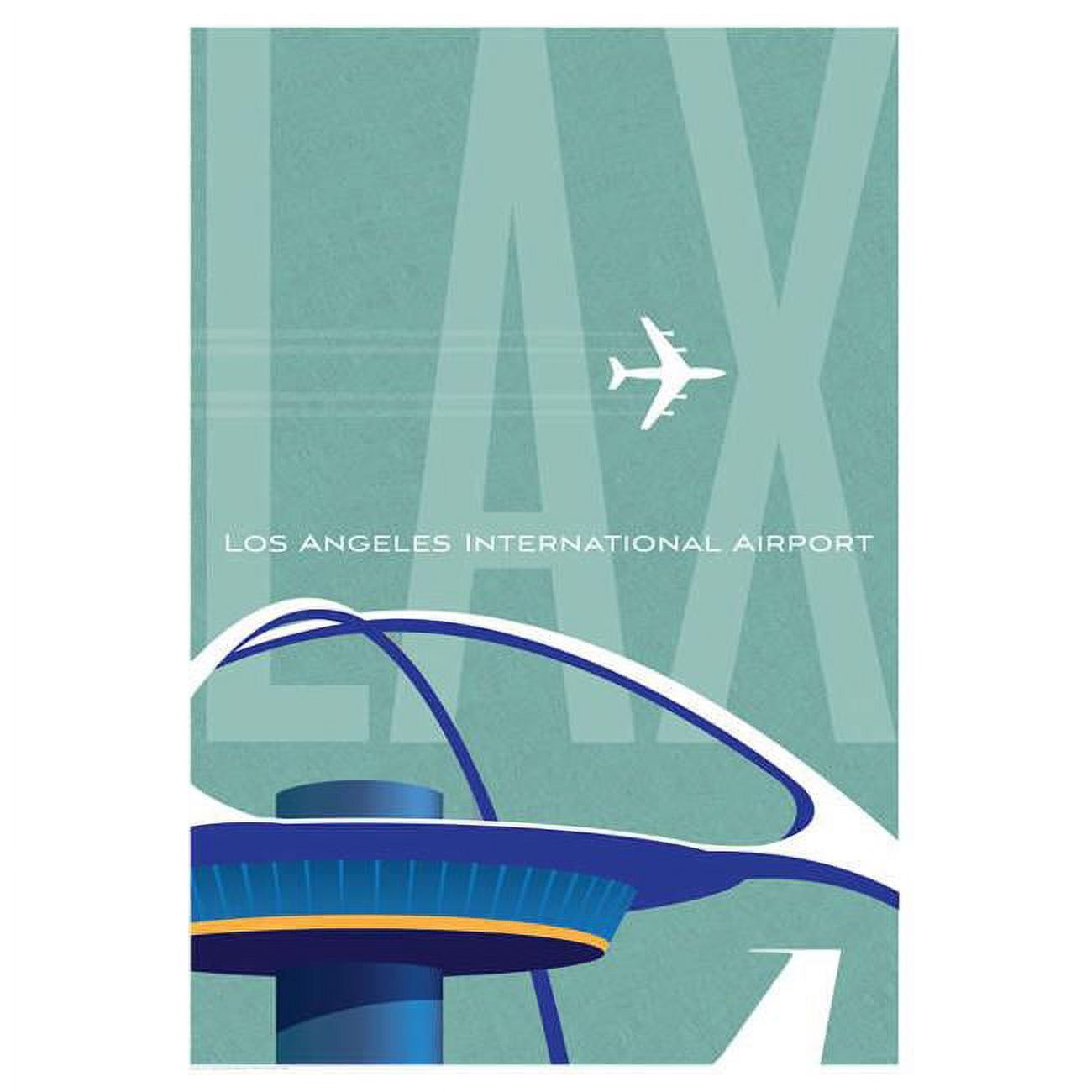 Jetage Aviation Art JA023 14 x 20 in. Lax Los Angeles Airport Poster