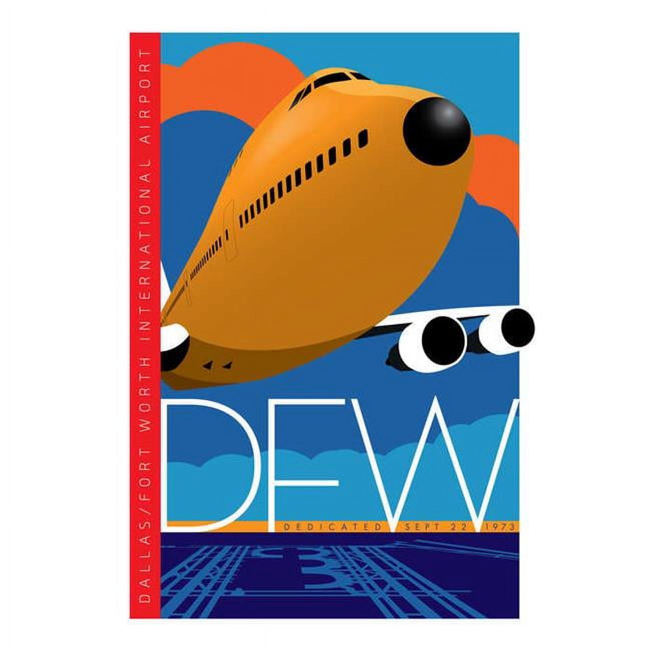 Jetage Aviation Art JA045 14 x 20 in. Dfw Airport Dallas & fort Worth Poster
