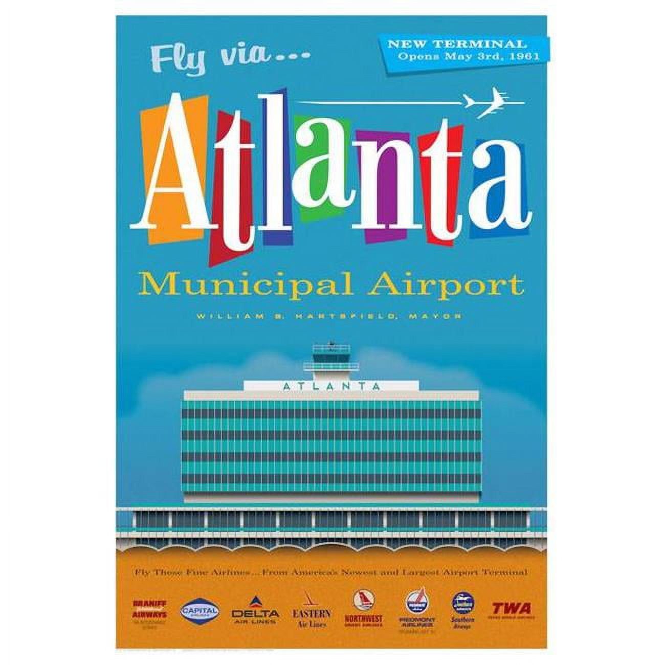 Jetage Aviation Art JA025 14 x 20 in. Atlanta Municipal Airport Poster